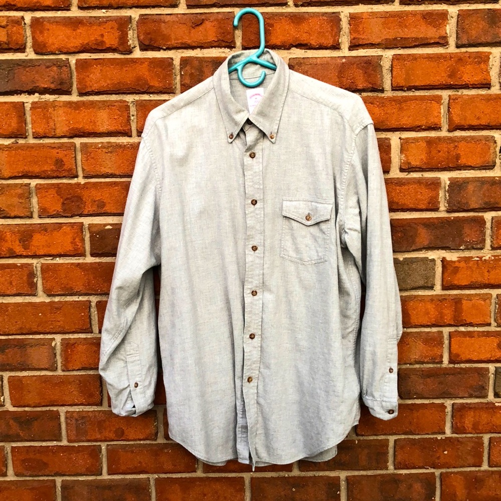 Brooks Brothers Grey Flannel Shirt